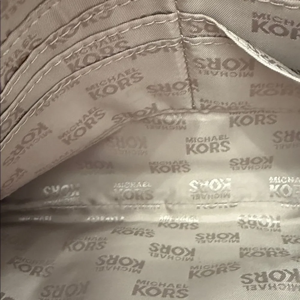Michael Kors Brown Pebbled Leather Crossbody Bag Double Zip Small Purse
